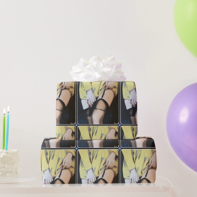 'En eftermiddagsaffär' målning på en Presentpapper (Festgåvor)