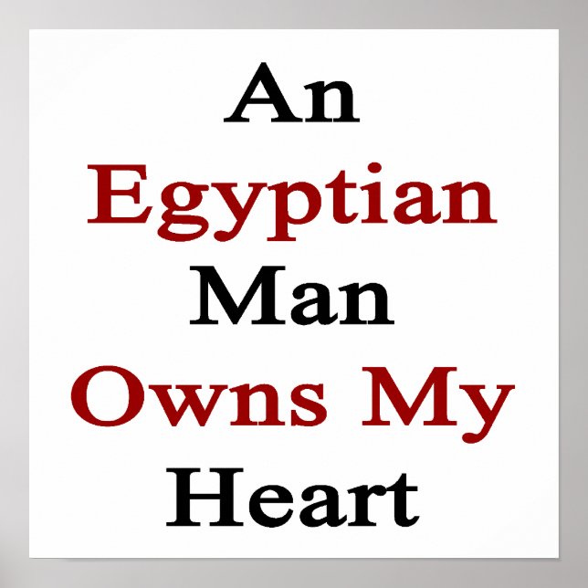 En egyptisk man äger mitt hjärta poster (Framsidan)