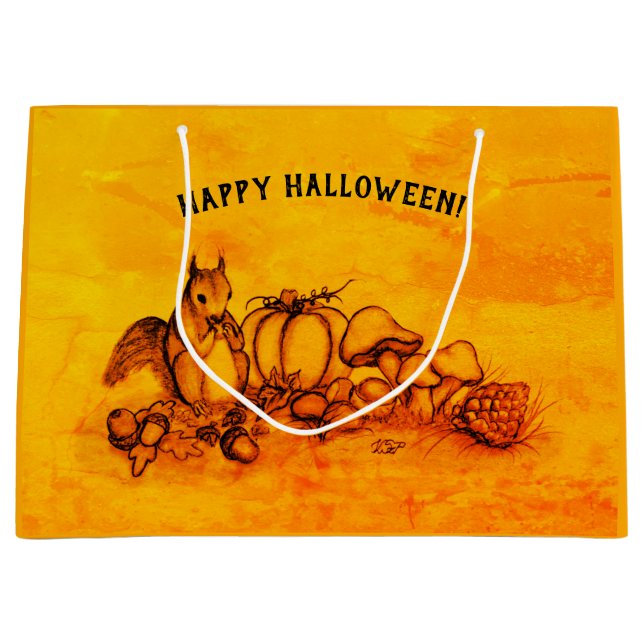 En ekorre på hösten, Happy halloween! (Framsidan)