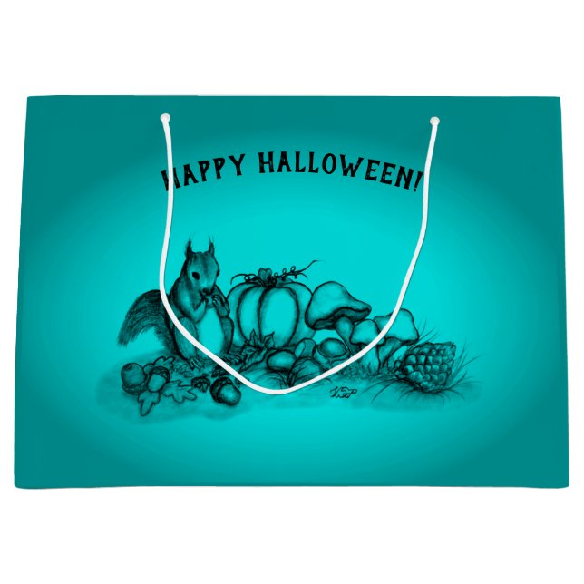 En ekorre på hösten, Happy halloween! (Framsidan)