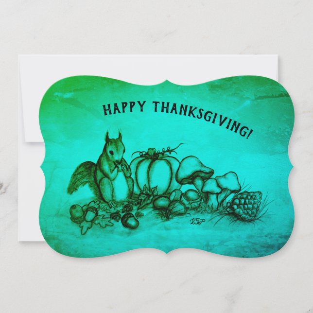 En ekorre på hösten, Happy thanksgiving! (Framsida)