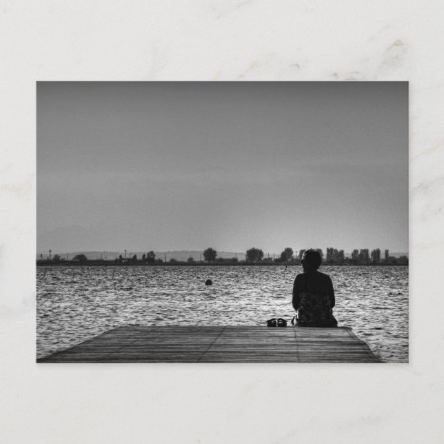 En el muelle vykort (Framsida)