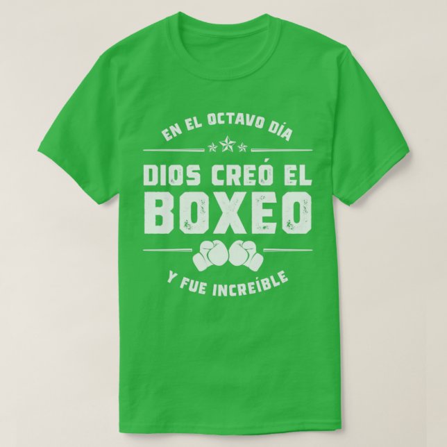 En el octavo da Dios cre el Boxeo T Shirt (Design framsida)