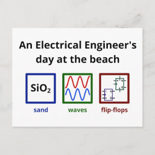 En Electrical Ingenjör på stranden Vykort