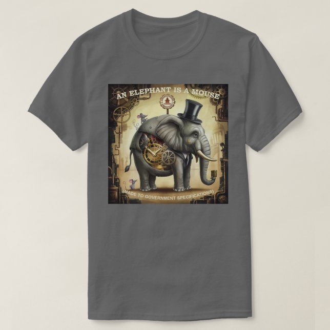 En elefant är en mus t shirt (Design framsida)