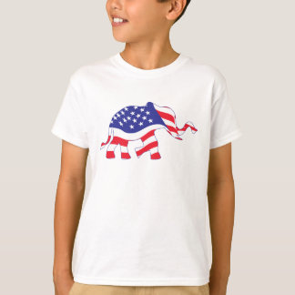 En elefant som tillverkas i USA flagga T Shirt