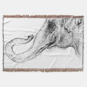 En elefant trogna 100% vid Inkspot Filt