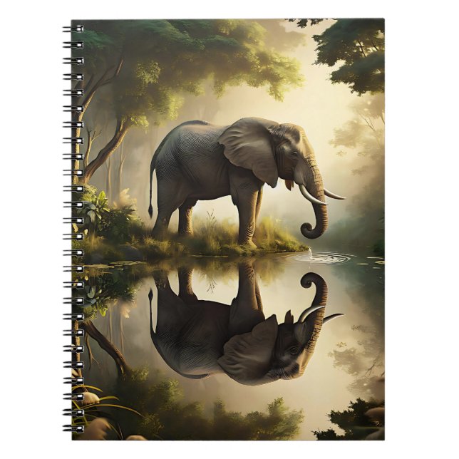 En elefants reflektion anteckningsbok (Framsidan)