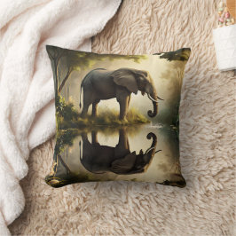 En elefants reflektion kudde