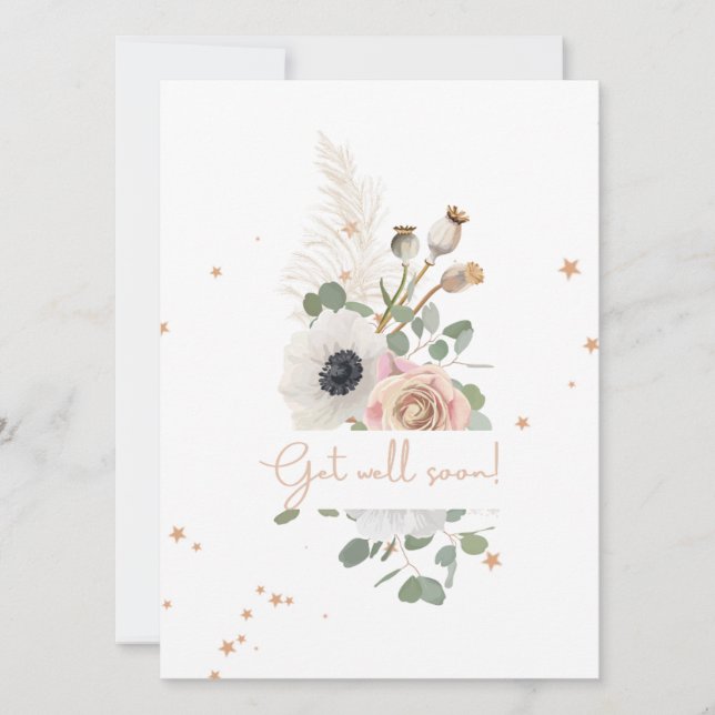 En elegant blommor med meddelande (Framsida)