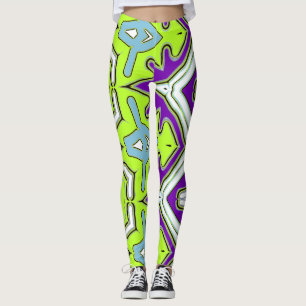 En elegant flervärgs "Ratti_Creative_Arts" Leggings