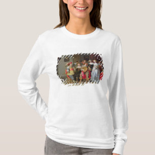 En elegant företagsGlad-danande i en insida T-shirt