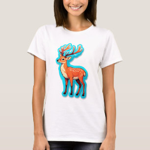 En elegant hjort som lyser mjukt i en förtrollad s t shirt