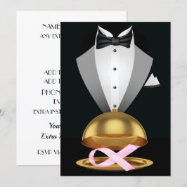 En Elegant Rosa - Medvetenhetshändelse vid cancer Inbjudningar