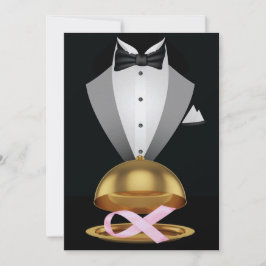 En Elegant Rosa - Medvetenhetshändelse vid cancer Inbjudningar