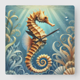 En elegant sjöman som simmar under vatten fyrkantig klocka