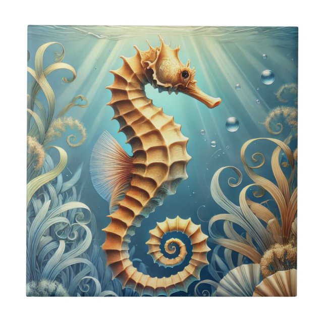 En elegant sjöman som simmar under vatten kakelplatta (Framsidan)