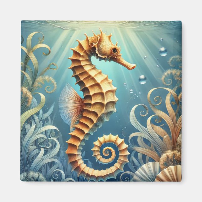 En elegant sjöman som simmar under vatten magnet (Framsidan)