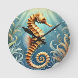 En elegant sjöman som simmar under vatten rund klocka