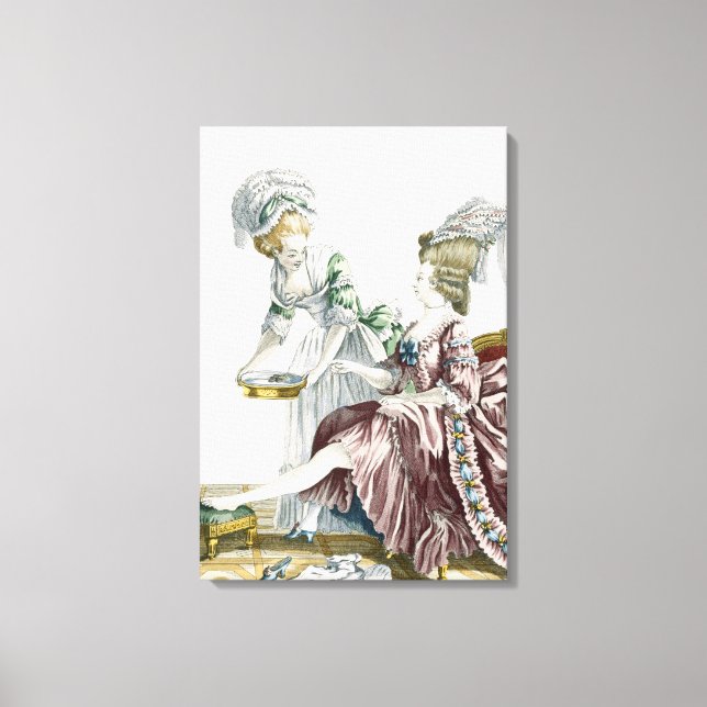 En Elegant som Tvättar hennes fötter, tallrik 32 f Canvastryck (Framsida)