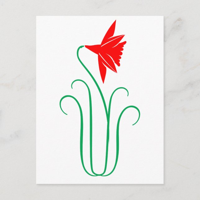 En ELEGANTS blomstervisning Vykort (Framsida)