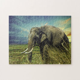 En Elephant Jigszle Puzzle Pussel