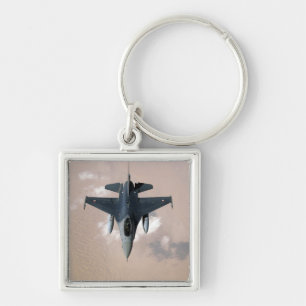 En Emirati F-16 Fyrkantig Silverfärgad Nyckelring
