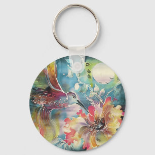 En enda Hummingbird Nyckelring
