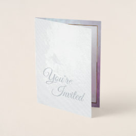 En enda Rosa ros/guldfyr Folierat Kort