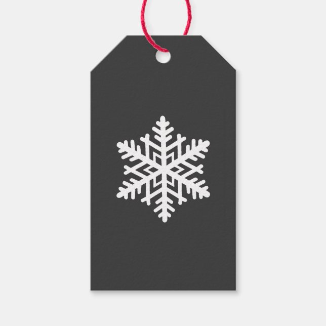 En enda snöflinga presentetikett (Framsidan)