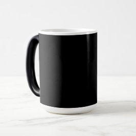 En enfärgad svart texturerad bakgrund fyller magisk mugg