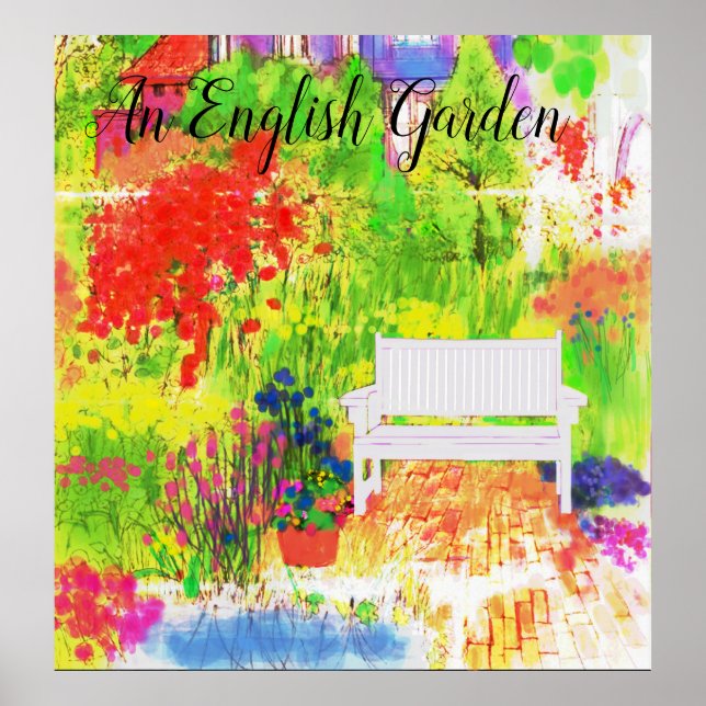 En engelsk Garden Poster (Framsidan)