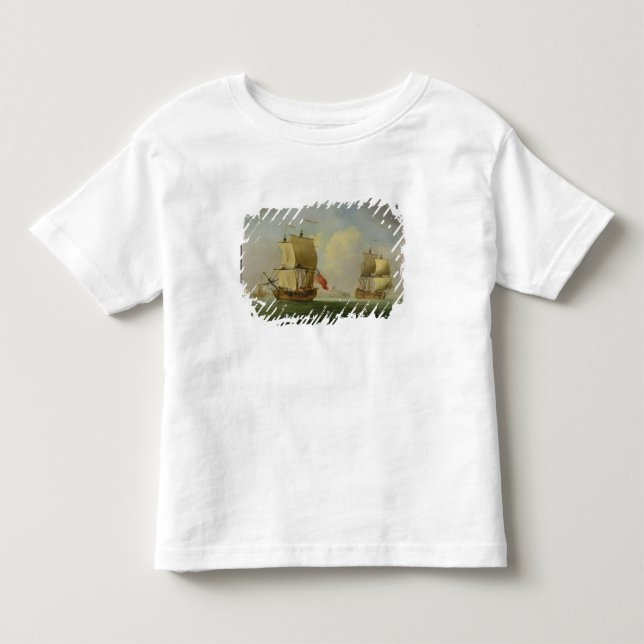 En engelska Sloop och en Frigate i en ljus bris ( T Shirt (Framsida)