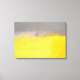 "En enkel Abstrakt" Grått och Gult Art Canvastryck