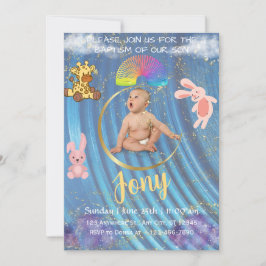 En enkel blå inbjudan. julkort