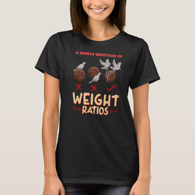 En enkel fråga om viktförhållandet matematik t shirt (Framsida)