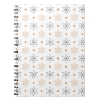 En enkel Geometric Line Art Flowers Anteckningsbok