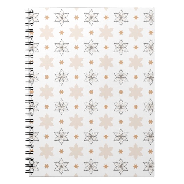 En enkel Geometric Line Art Flowers Anteckningsbok (Framsidan)