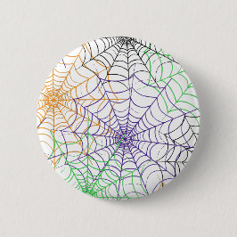 En enkel Halloween Spiders Webben Mönster Knapp