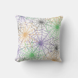 En enkel Halloween Spiders Webben Mönster Kudde