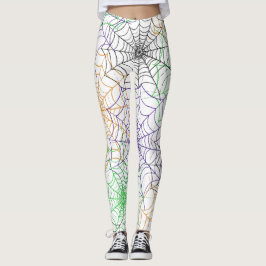 En enkel Halloween Spiders Webben Mönster Leggings