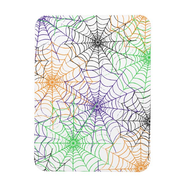 En enkel Halloween Spiders Webben Mönster Magnet (Vertikal)