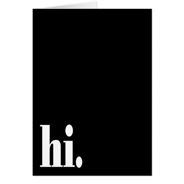 En enkel Hi Hälsningskort (Framsidan)