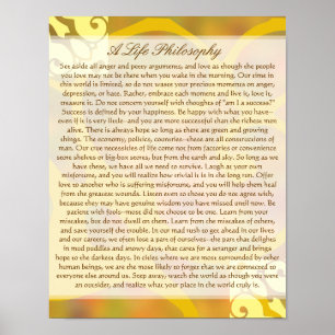 En enkel livsfilosofi poster