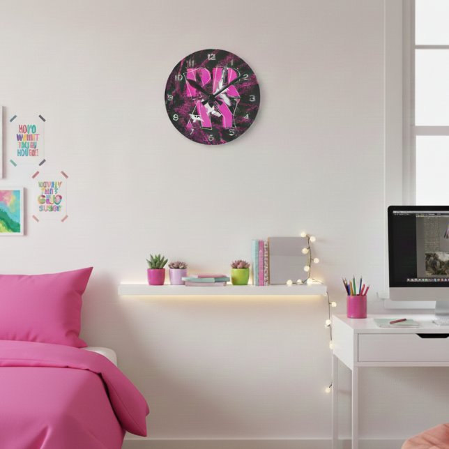 En enkel påminnelse PRAY Christian Faith Rund Klocka (Faith on blast. Big PRAY energy for your space. Let your wall talk loud.)