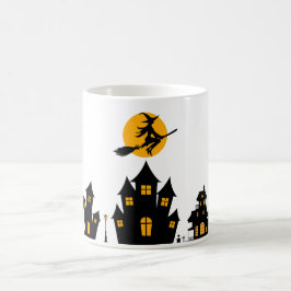 En enkel Silhouette Witch Kaffemugg