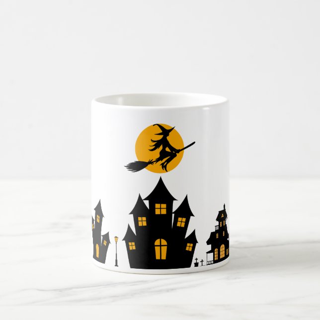 En enkel Silhouette Witch Kaffemugg (Center)