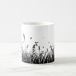 En enkel silhuette Grass Kaffemugg