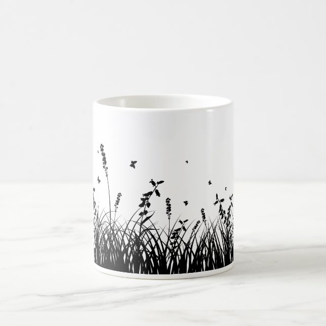 En enkel silhuette Grass Kaffemugg (Center)