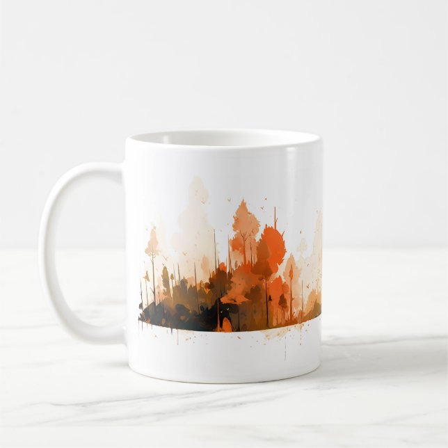 En enkel skog i pensel kaffemugg (Vänster)